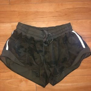 Lululemon 4” tracker shorts- camo